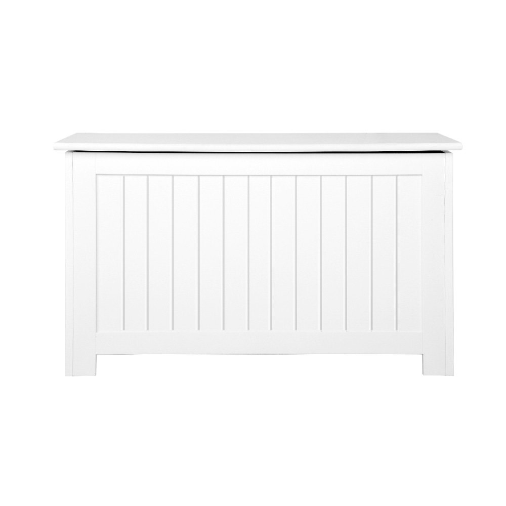 Keezi Eco-Friendly Toy Box Chest Blanket Storage White view 4
