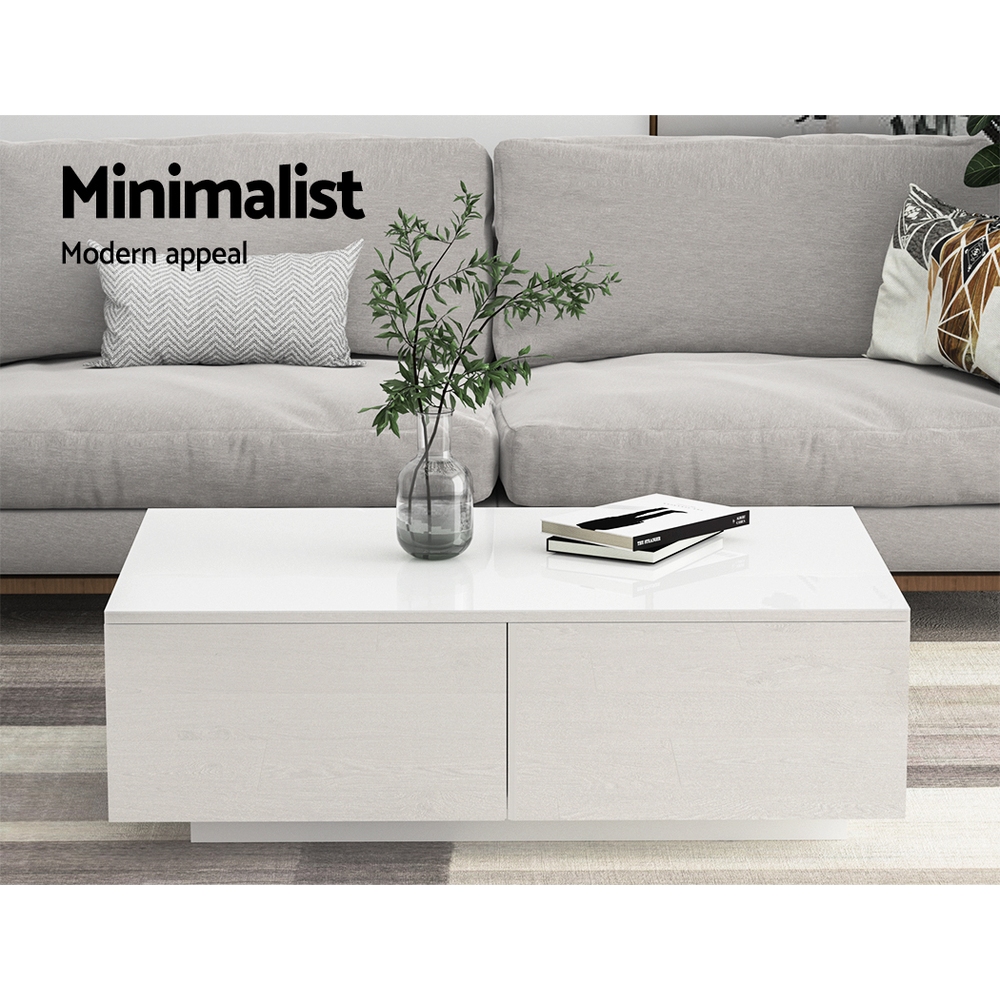 Artiss Trevi Coffee Table 4 Drawers in 2 Colours view 3