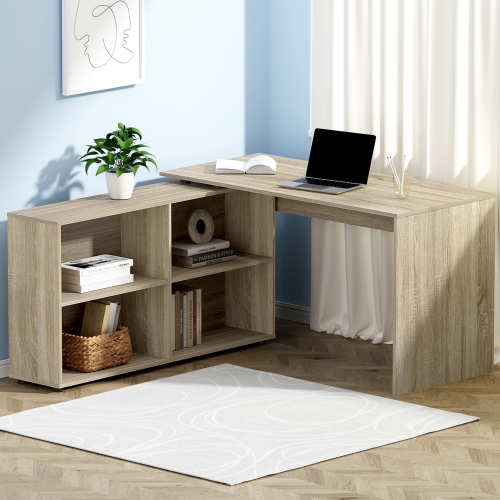 Artiss 130cm Computer Desk with Bookshelf in 2 Colours