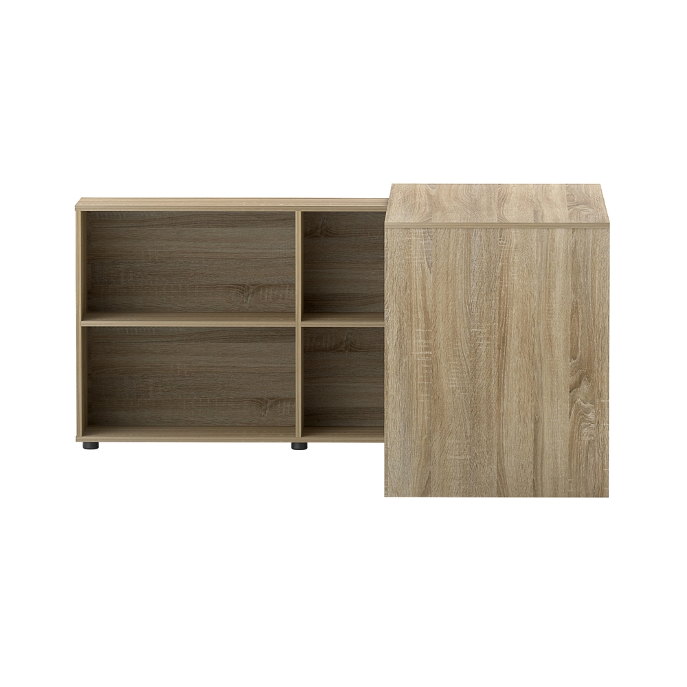 Artiss 130cm Computer Desk with Bookshelf in 2 Colours view 3