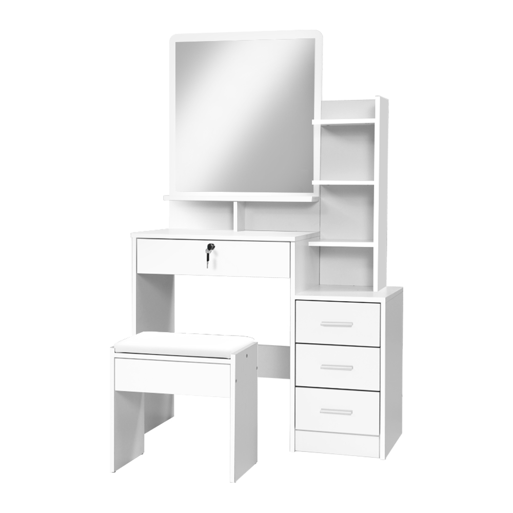 Artiss Dressing Table Stool Set, 4 Drawers view 3