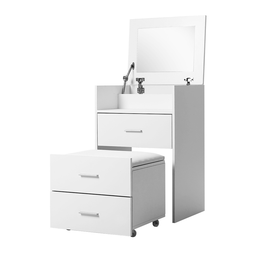 Artiss 2-in-1 Dressing Table and Stool Set White view 3