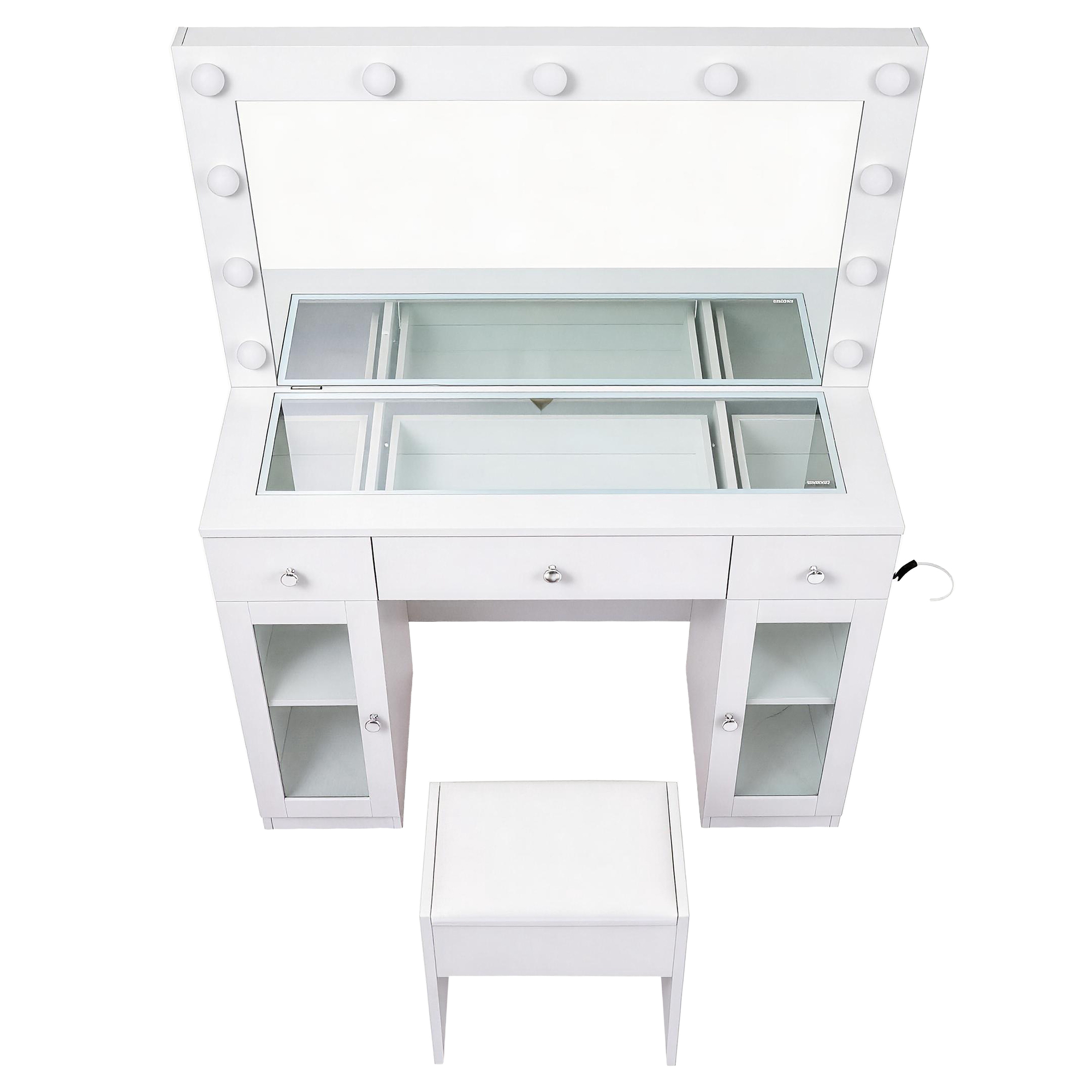 Artiss Dressing Table Vanity Desk Set, RGB LED Lighting view 4