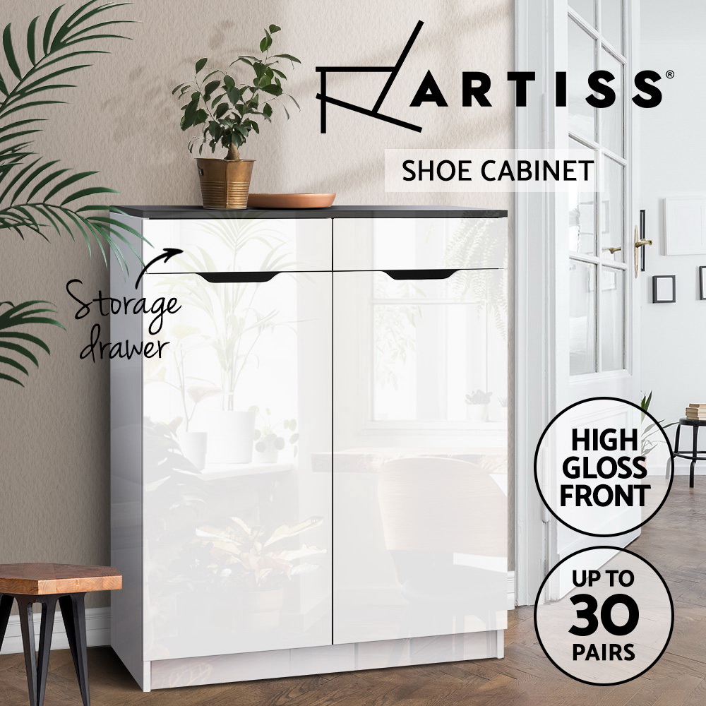 Artiss Eve Shoe Rack Cabinet 30 Pairs White view 5