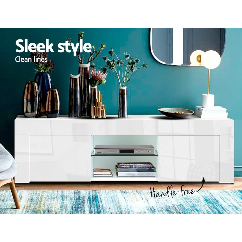 Artiss Ivan White TV Cabinet 130cm view 5
