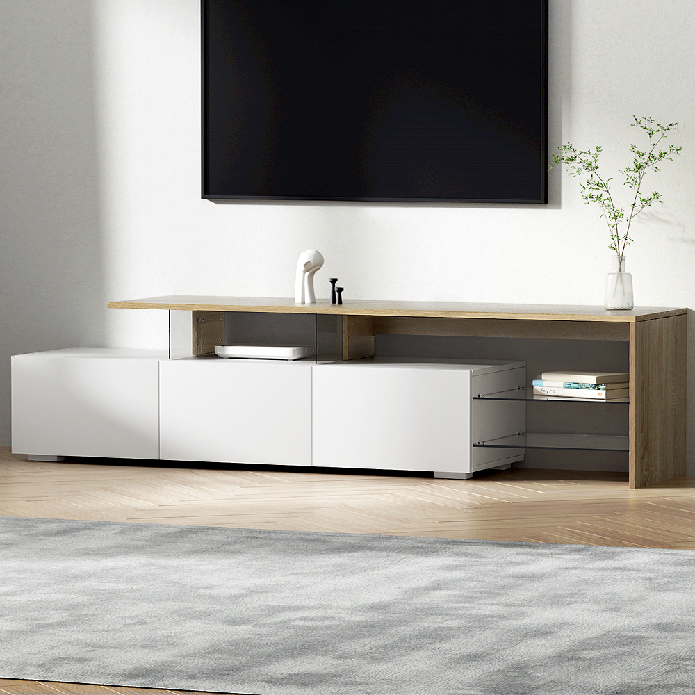 Artiss James TV Cabinet Entertainment Unit 180cm White Wood