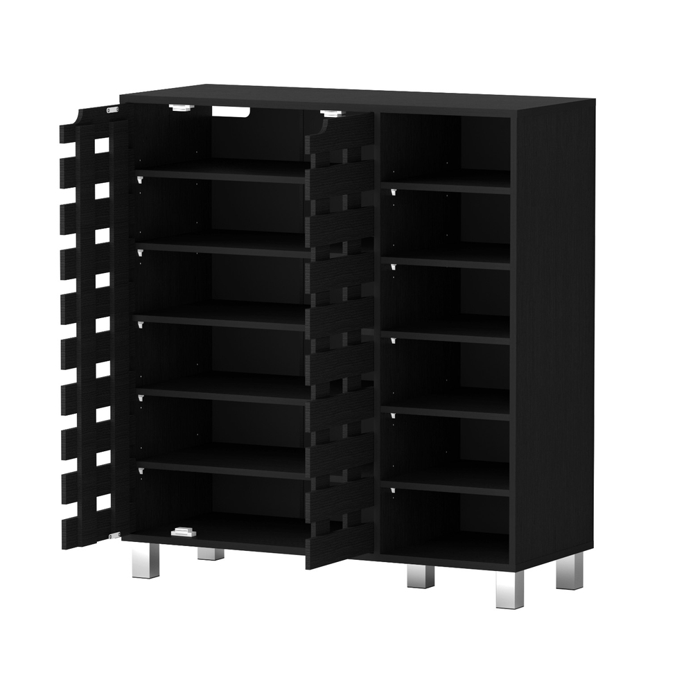 Artiss Shoe Rack Cabinet 6-Tier Storage Shelf Black