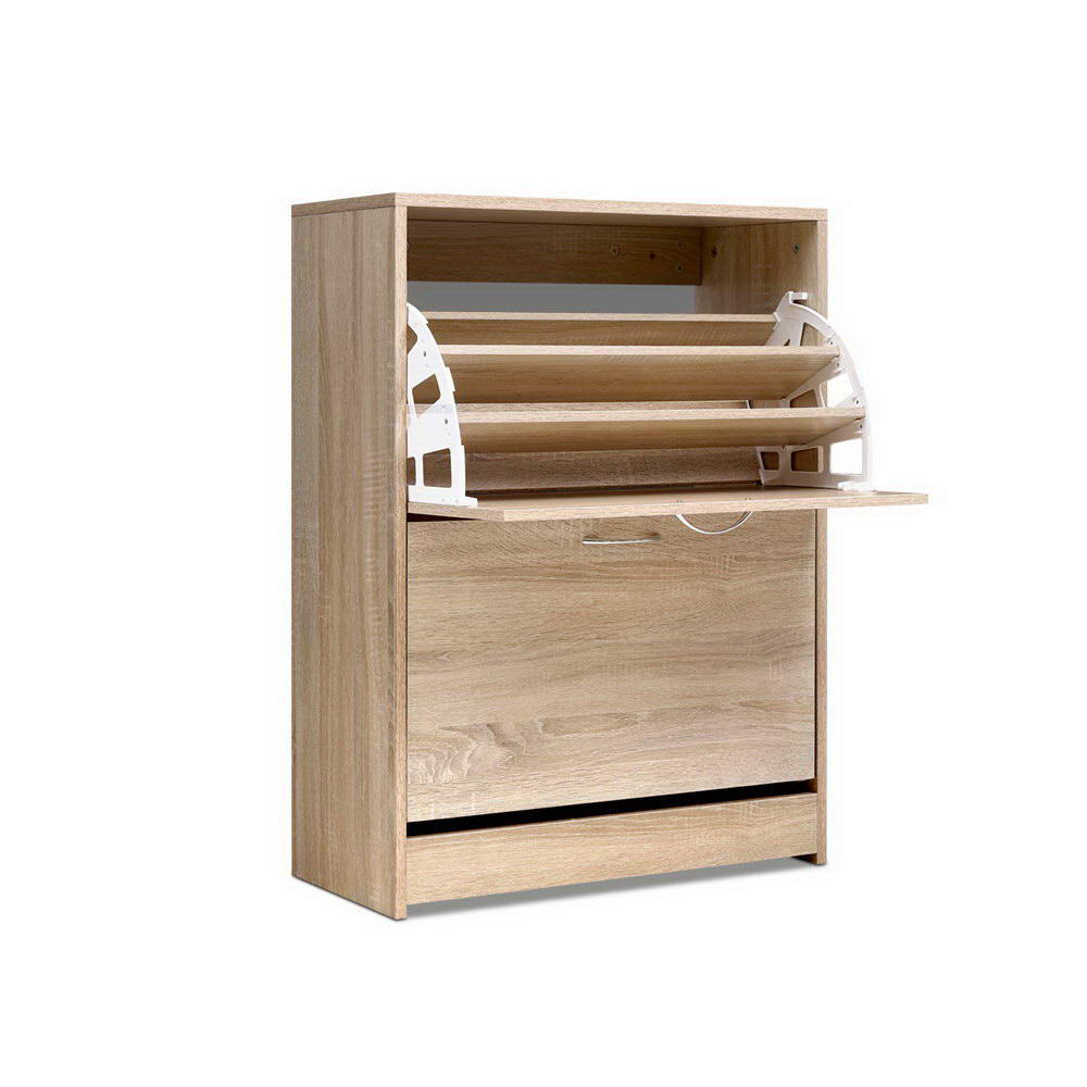 Artiss Nina Shoe Rack Cabinet 24 Pairs Wood view 3