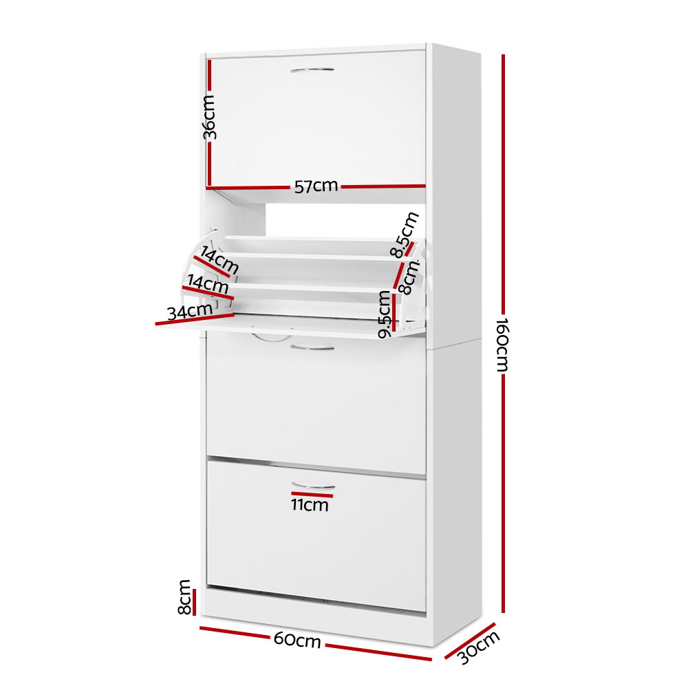 Artiss Shoe Rack Cabinet 60 Pairs 4 Doors view 4