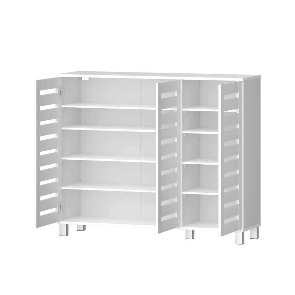 Artiss Shoe Rack Cabinet 30 Pairs Adjustable White