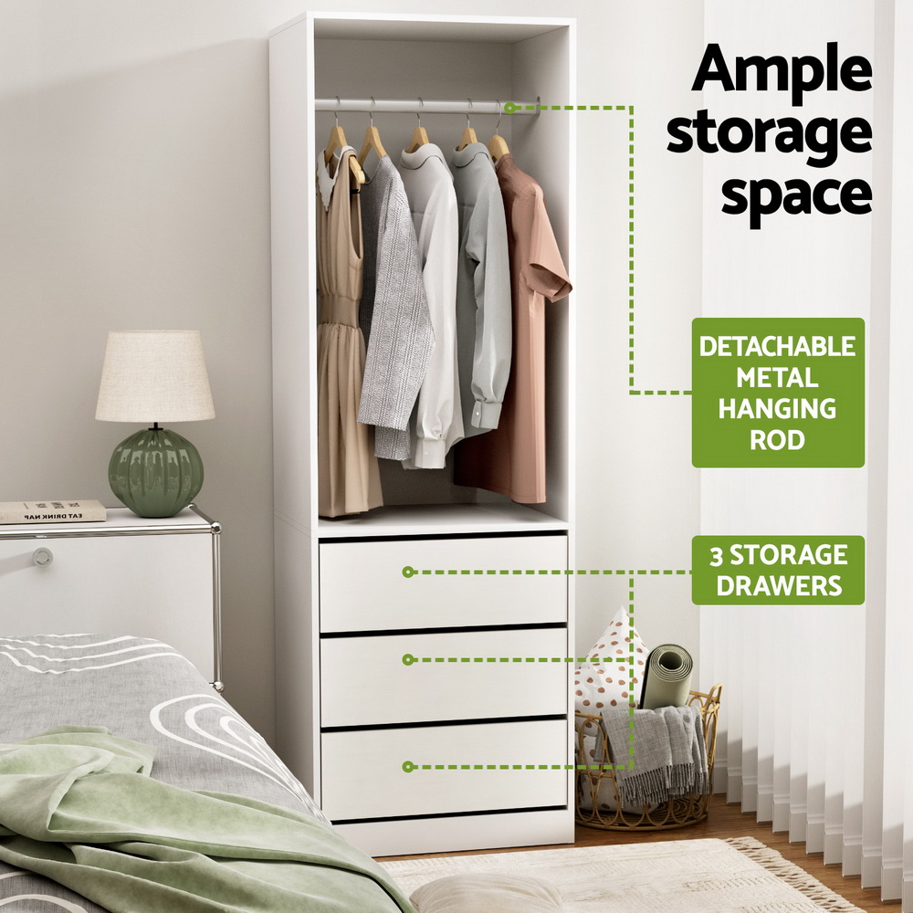 Artiss Wardrobe Clothes Closet Storage Organizer view 5
