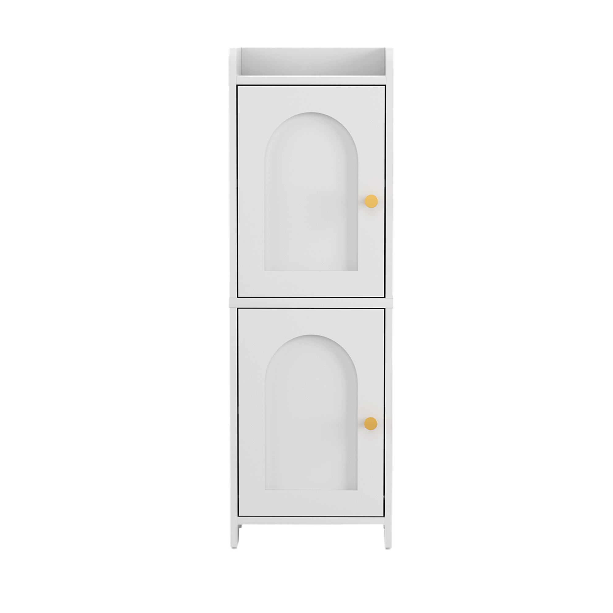 Artiss Slim Storage Cabinet White Single or Set of 2 view 4