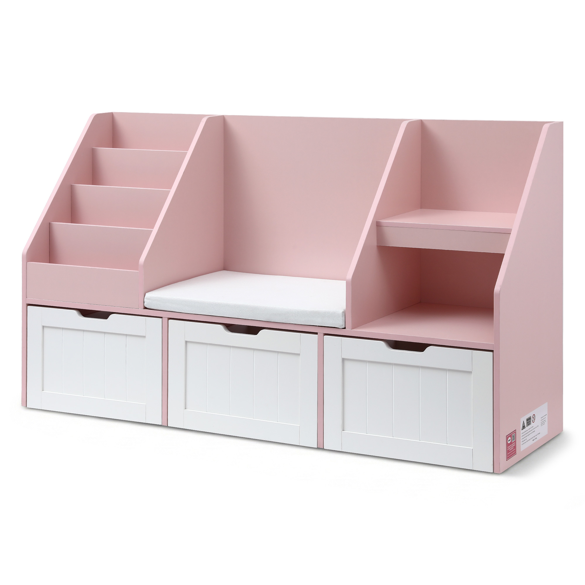 Keezi Kids Bookshelf and Storage Unit with Bench Seat
