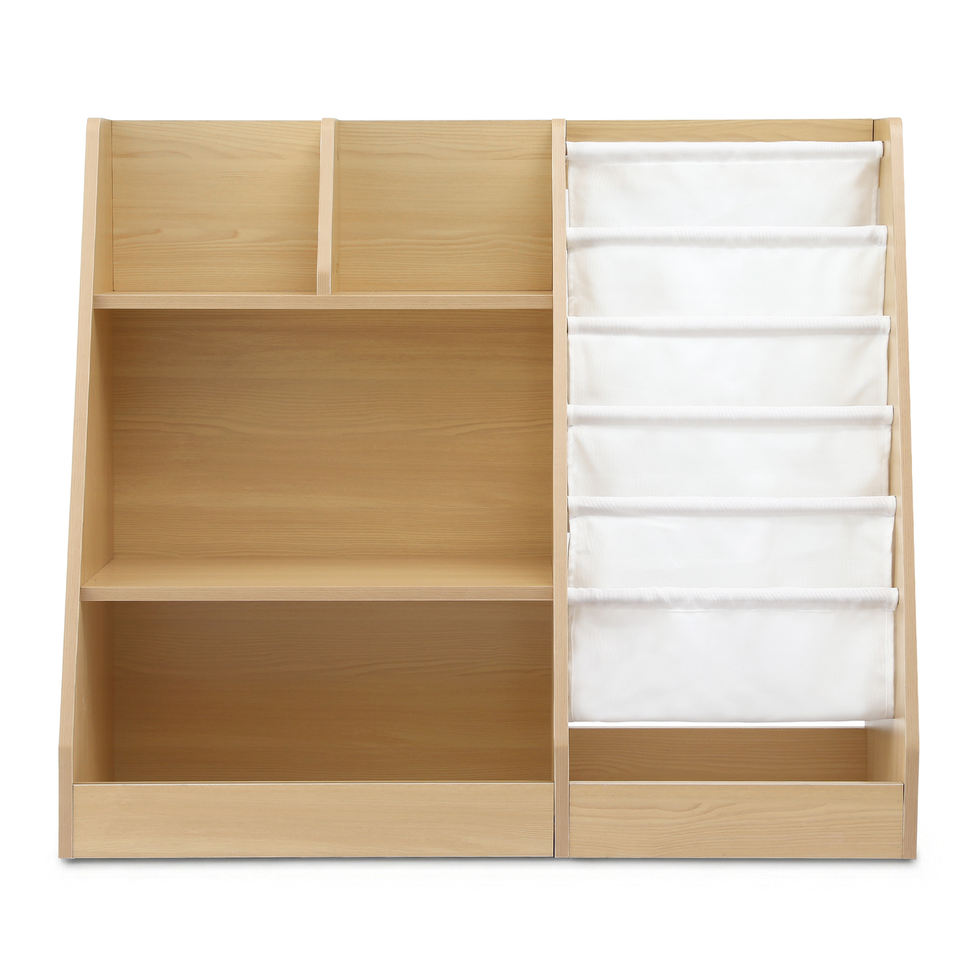 Keezi Kids Wood Bookcase with Storage Rack Shelves view 4