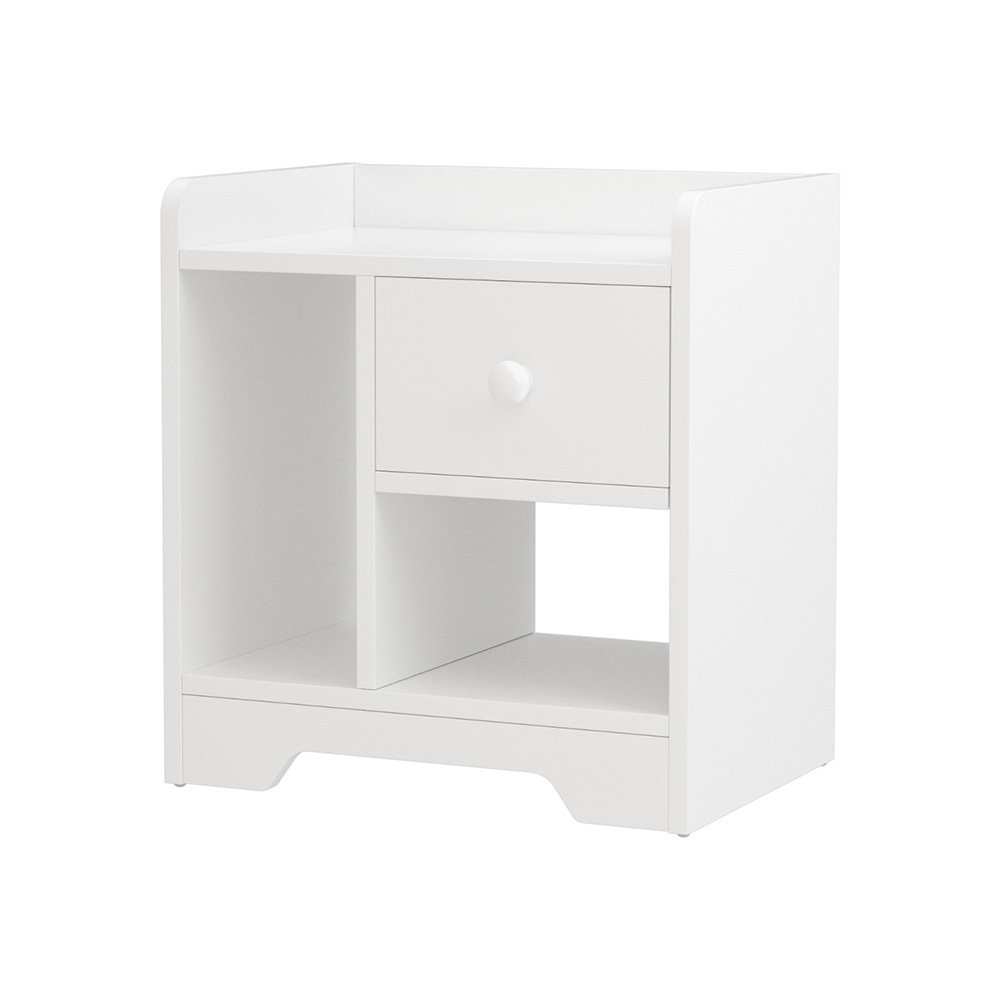 Artiss Bedside Table Nightstand with Open Shelf, White