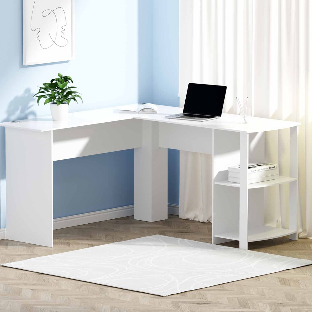 Artiss Ronald L-Shape Computer Desk 136cm in 2 Colours