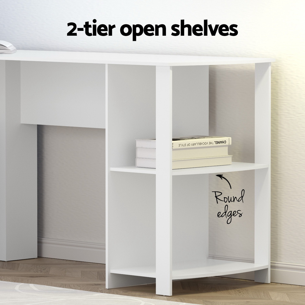 Artiss Ronald L-Shape Computer Desk 136cm in 2 Colours view 5