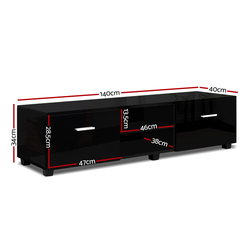 Artiss Jim Black TV Cabinet 140cm view 4