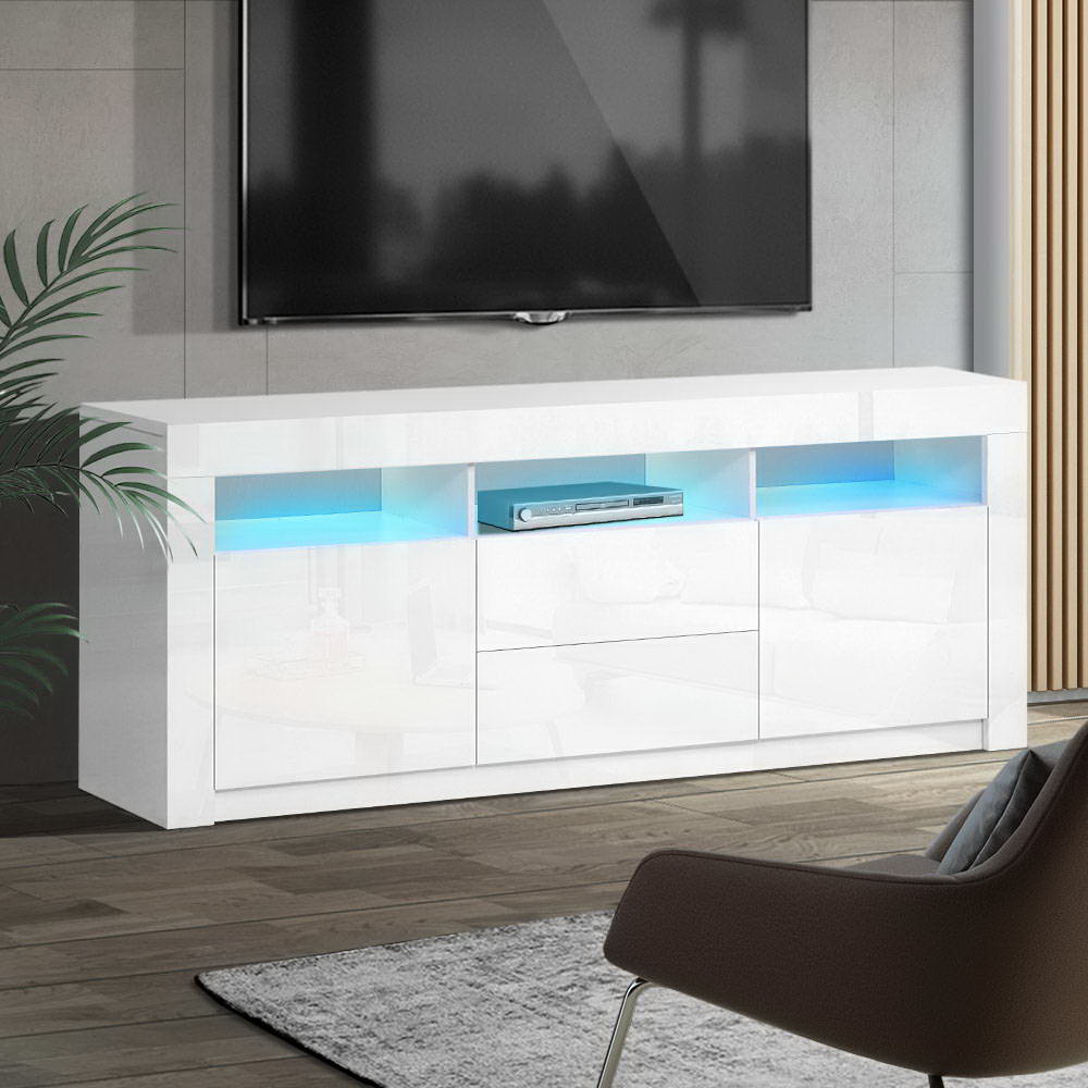 Artiss LED TV Cabinet Entertainment Unit 160cm White
