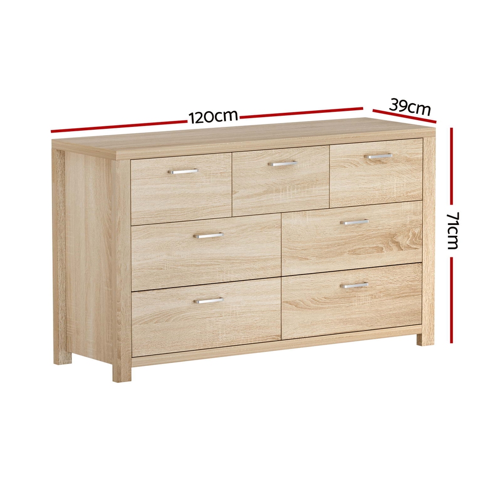 Artiss MAXI Chest of Drawers, Pine view 4