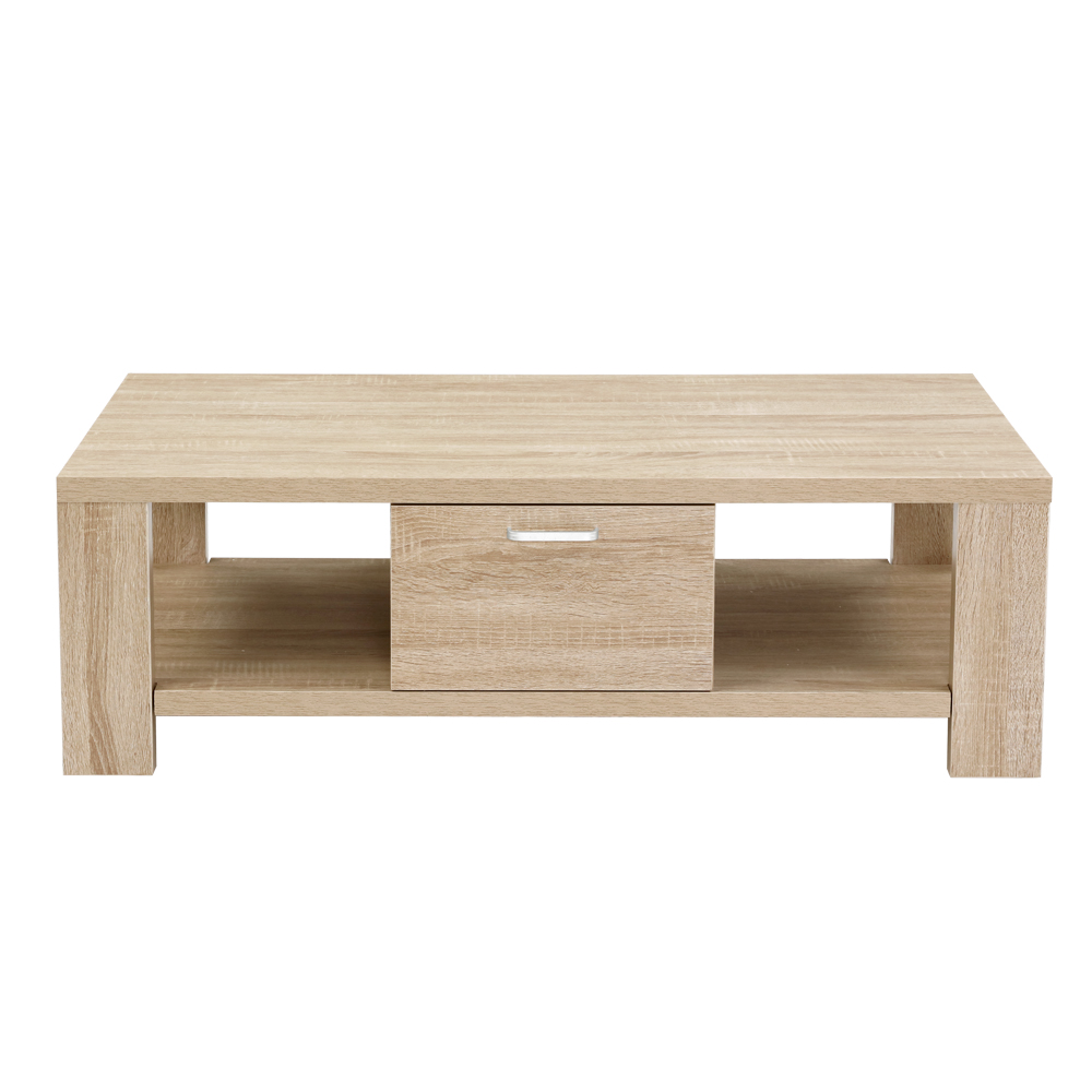 Artiss Maxi Coffee Table 1 Drawer Oak view 3