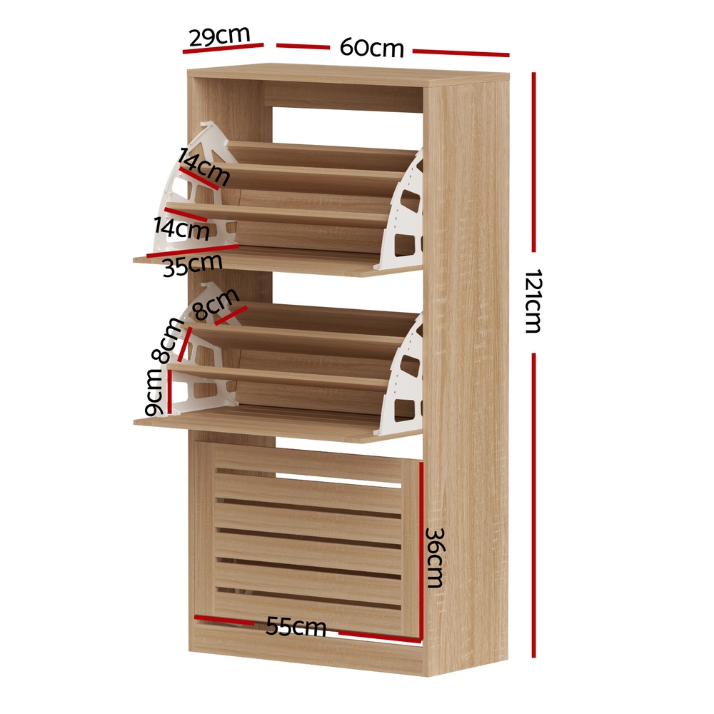 Artiss Shoe Cabinet with Storage Drawers 45 Pairs view 2