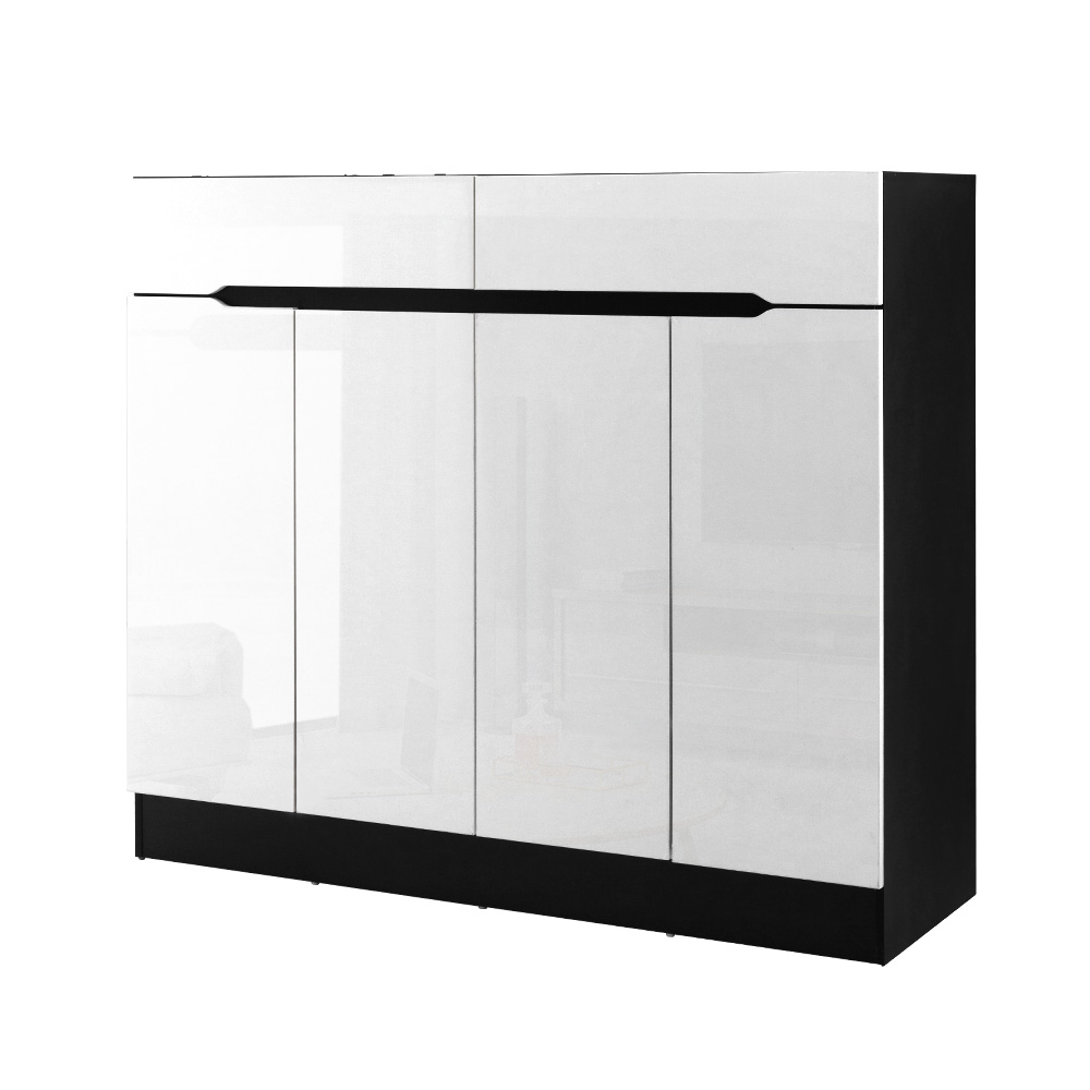 Artiss Lydia Shoe Rack Cabinet 120cm with Drawer, White view 3