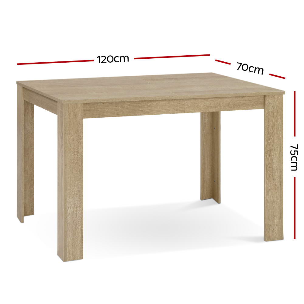 Artiss Rectangular Dining Table 4 Seater 120cm in 2 Colours view 2