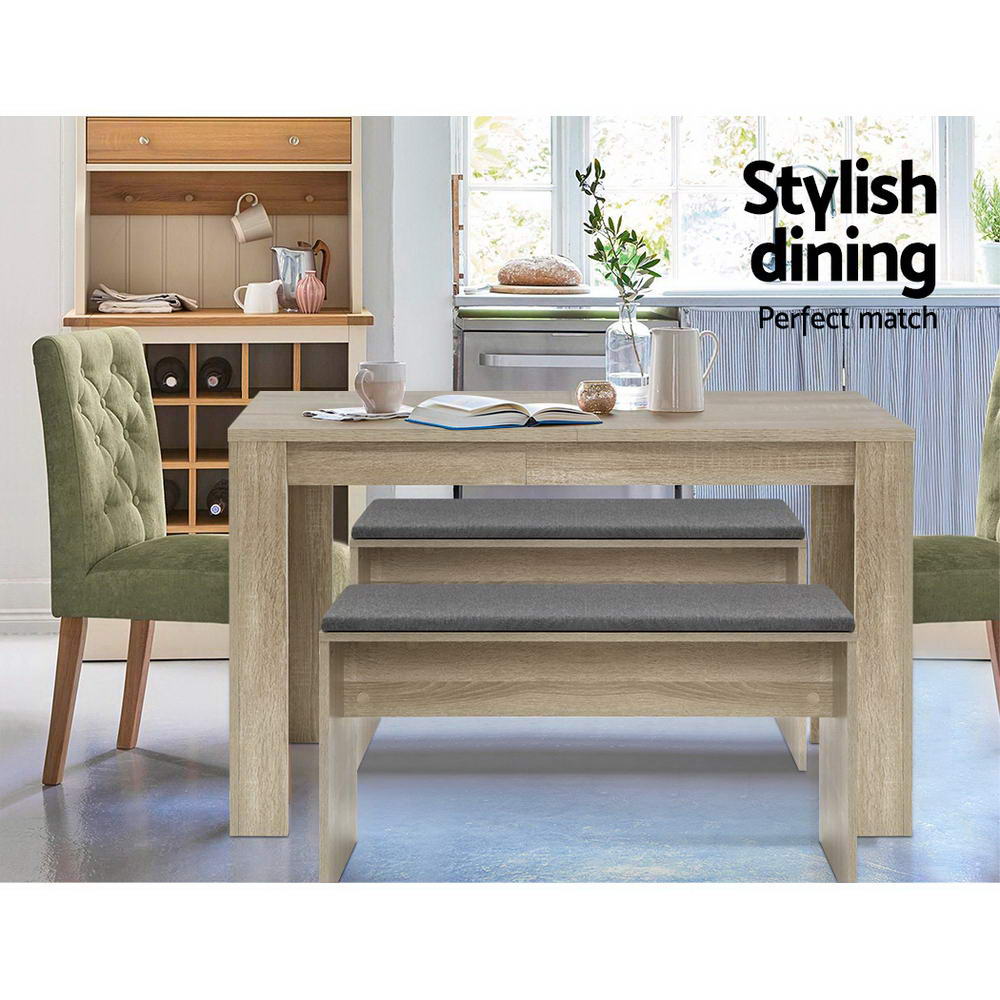 Artiss Rectangular Dining Table 4 Seater 120cm in 2 Colours view 3