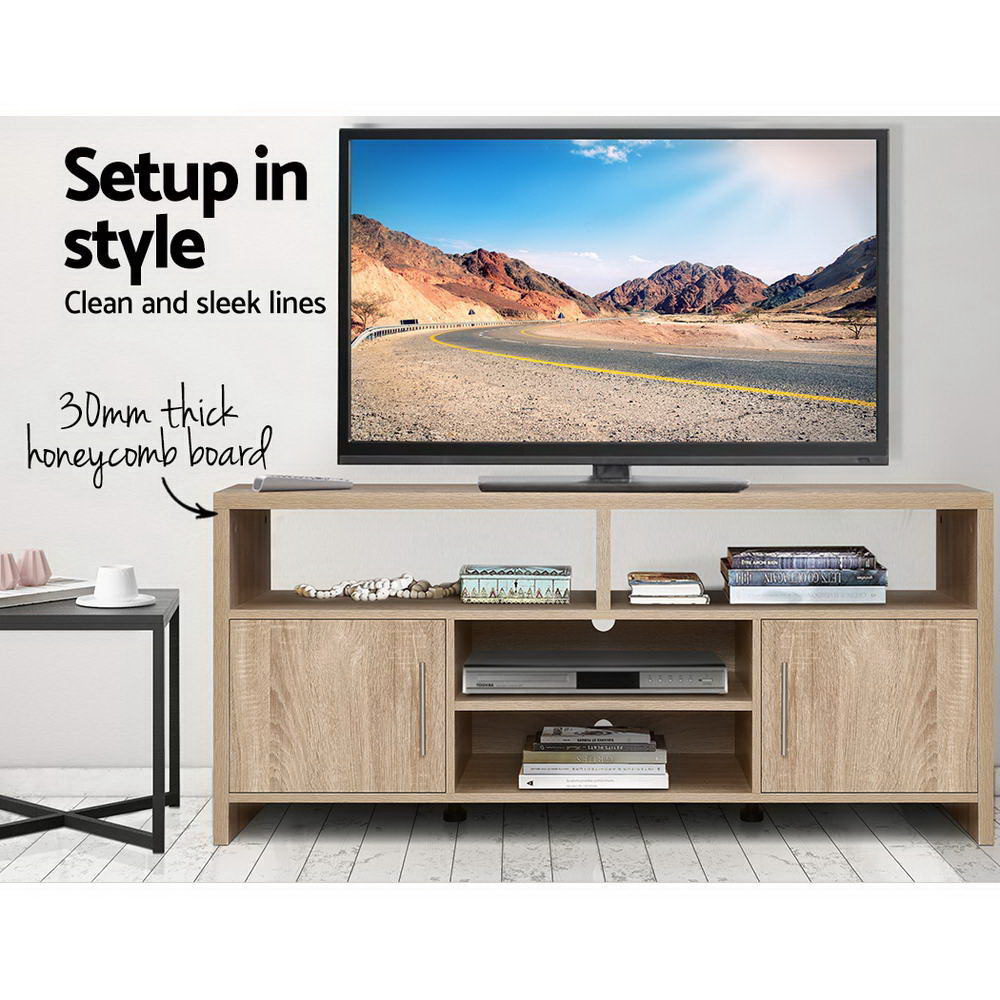 Artiss Ken TV Cabinet Entertainment Unit 140cm Oak view 5