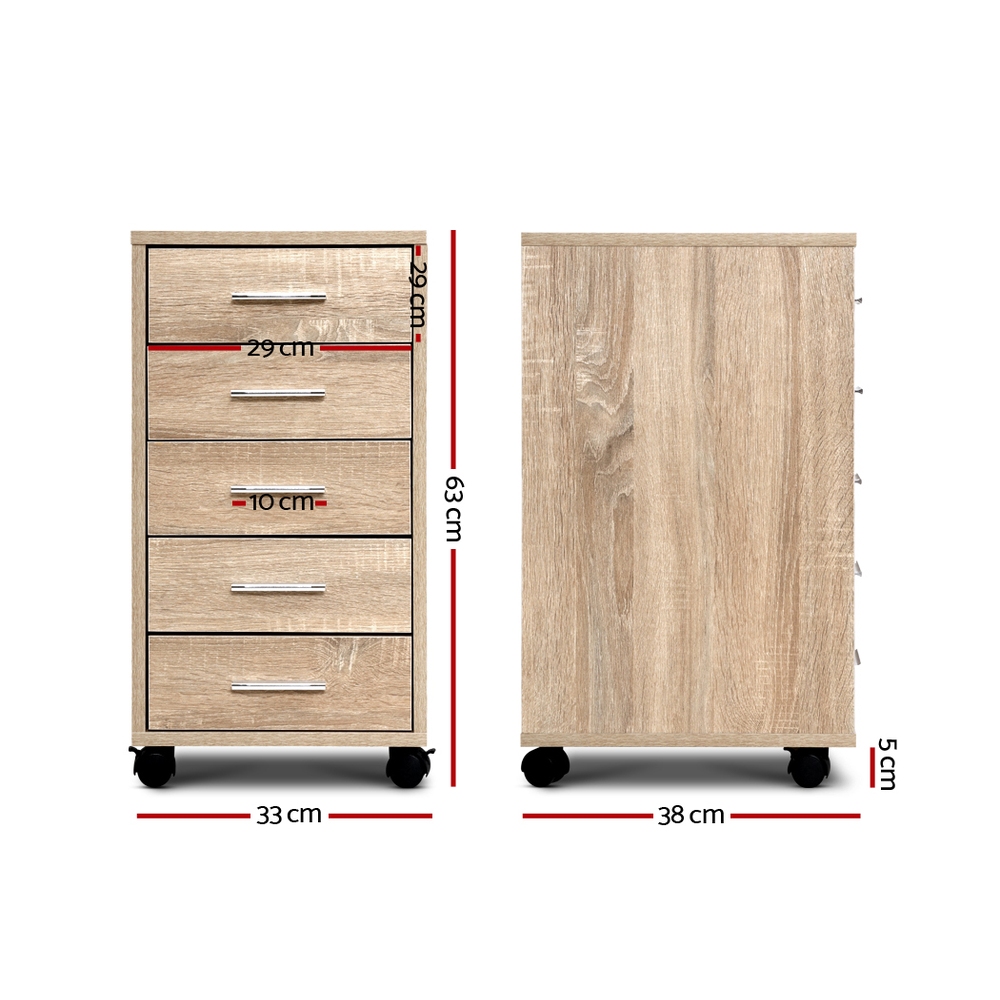 Artiss Filing Cabinet Office Storage Organiser in 2 Sizes view 4