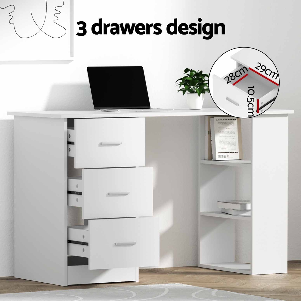 Artiss Bobb Computer Desk Shelf Cabinet 120cm in 2 Colours view 5