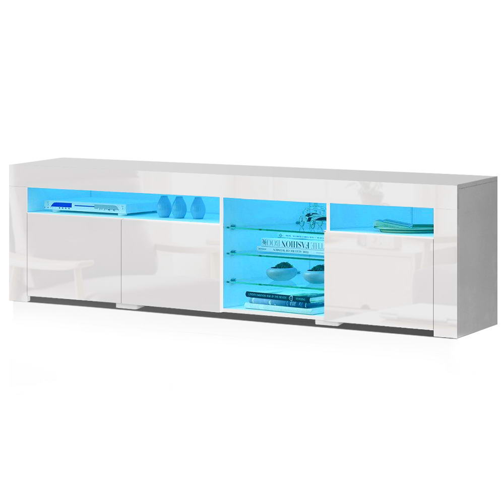 Artiss LED TV Cabinet Entertainment Unit White in 2 Sizes view 3
