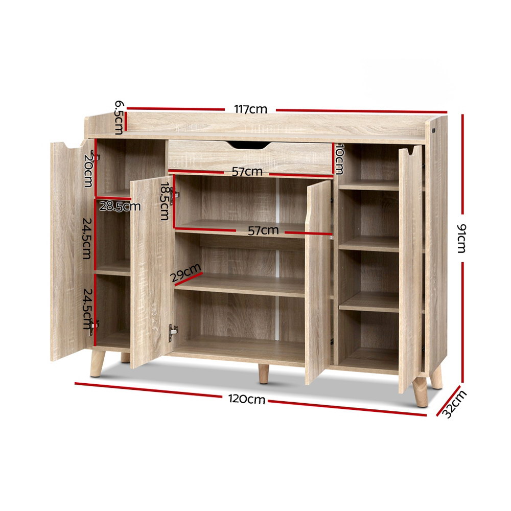 Artiss Cissy Shoe Rack Cabinet 26 Pairs Adjustable view 4