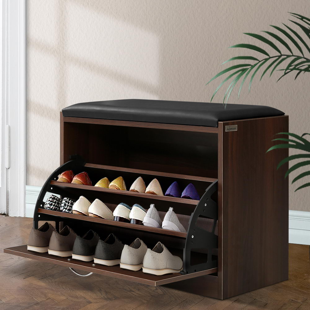 Artiss Shoe Rack Cabinet Bench 15 Pairs Kyla