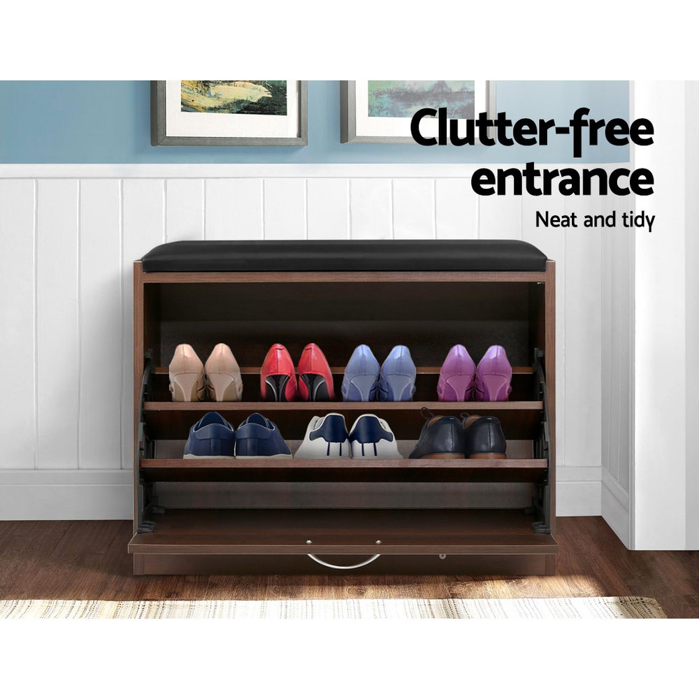 Artiss Shoe Rack Cabinet Bench 15 Pairs Kyla view 3