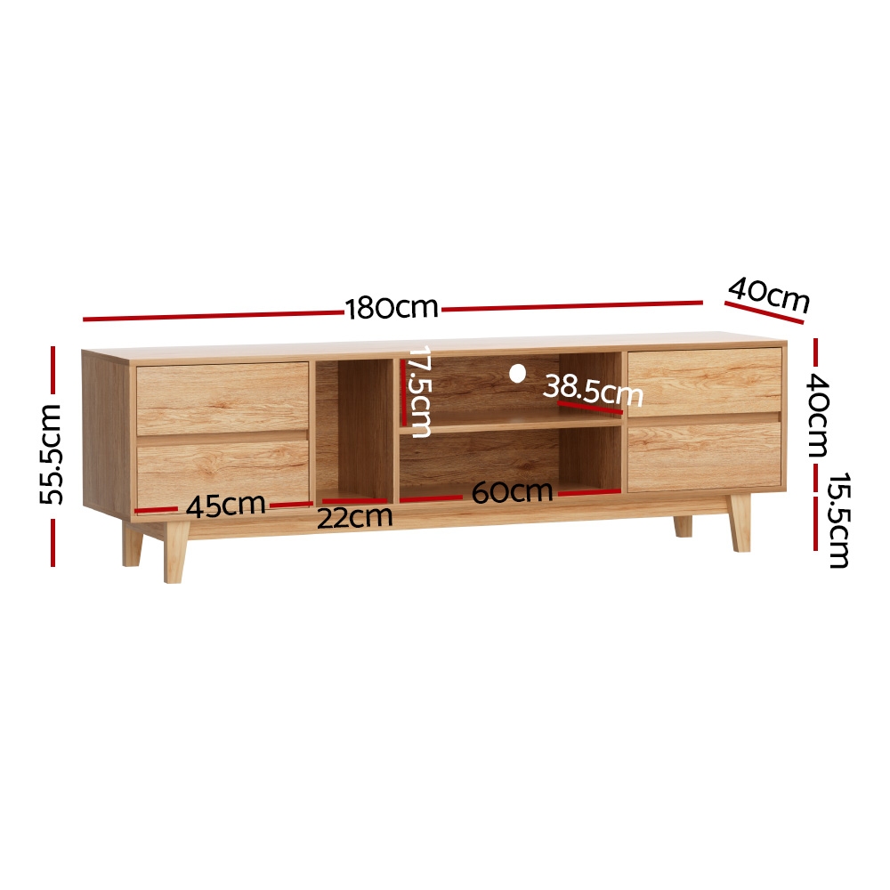 Artiss Asa Wooden TV Cabinet with Drawer 180cm view 4