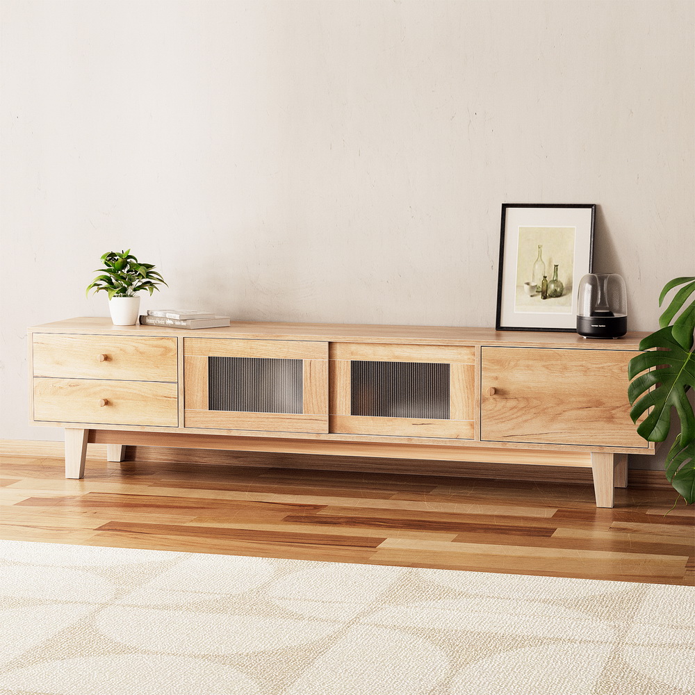 Artiss TV Cabinet Entertainment Unit with Drawer 180cm Wood
