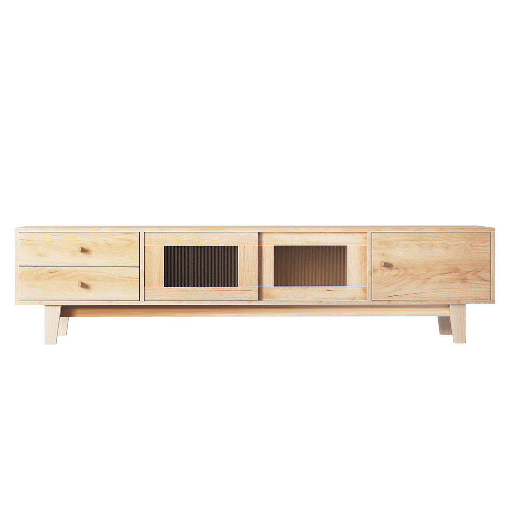 Artiss TV Cabinet Entertainment Unit with Drawer 180cm Wood view 5