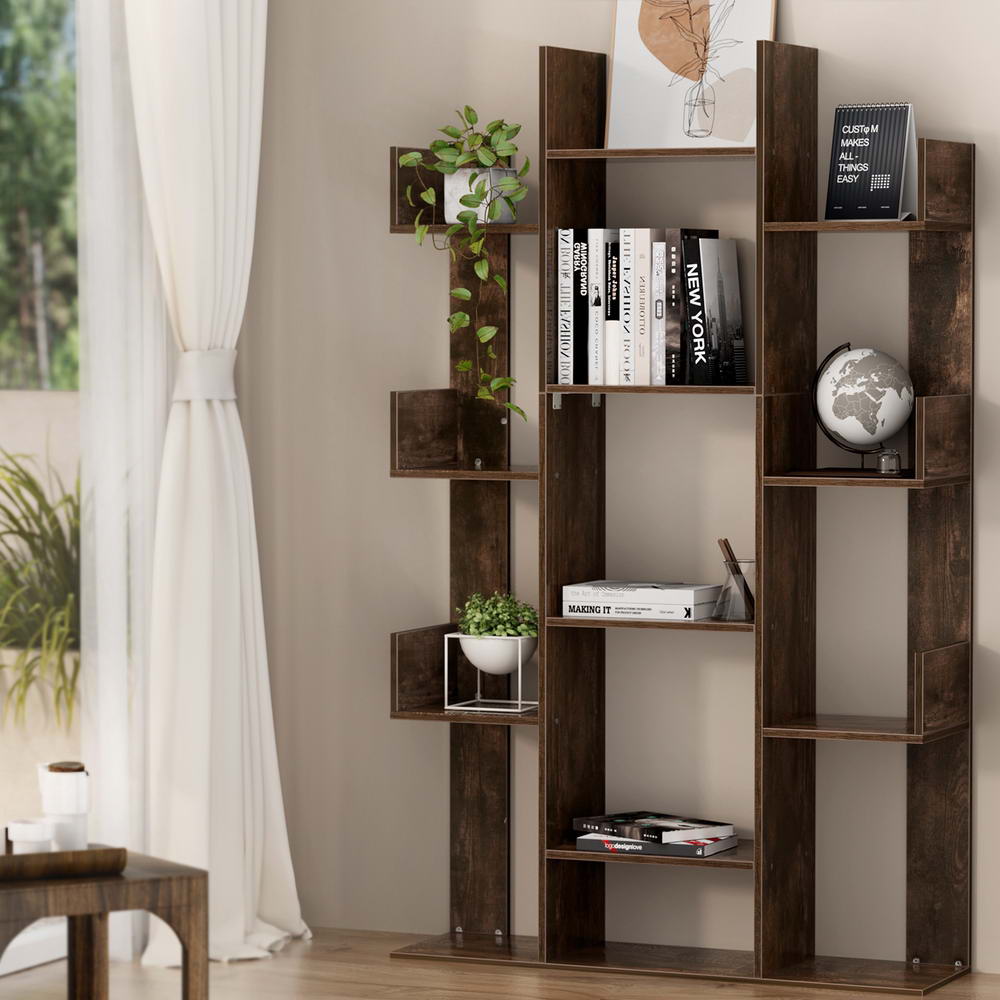 Artiss ROMI Tree-Shaped Bookshelf in Walnut