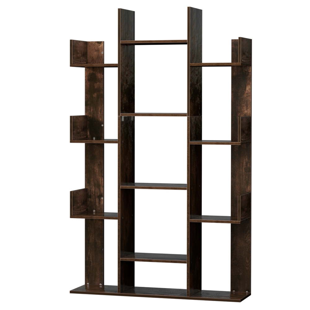 Artiss ROMI Tree-Shaped Bookshelf in Walnut view 3