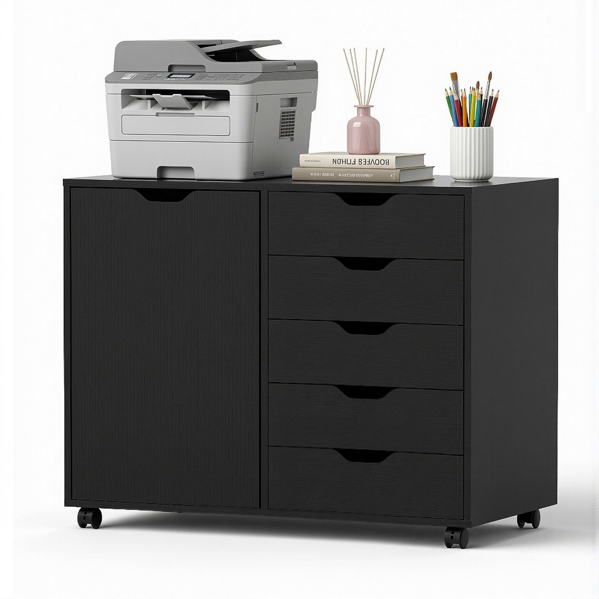 Artiss Mobile Filing Cabinet 5 Drawer with Printer Stand