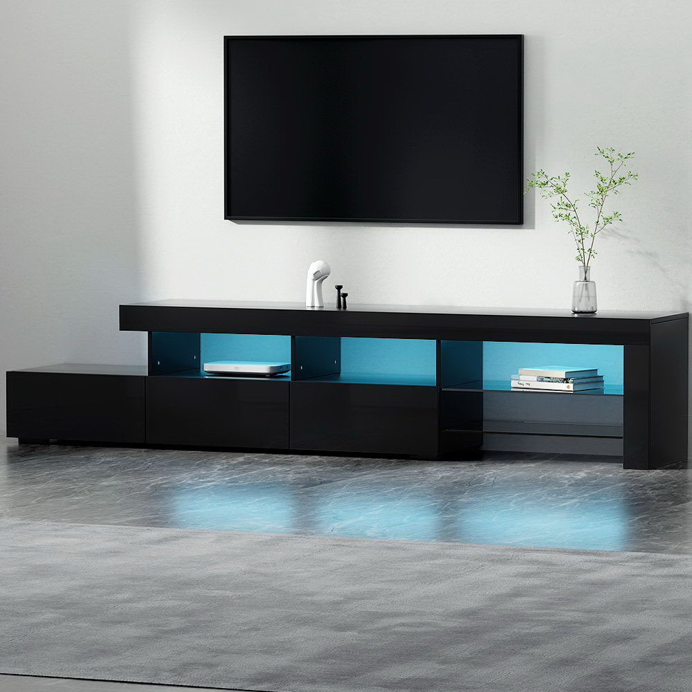 Artiss LED TV Cabinet Entertainment Unit Black in 2 Colours