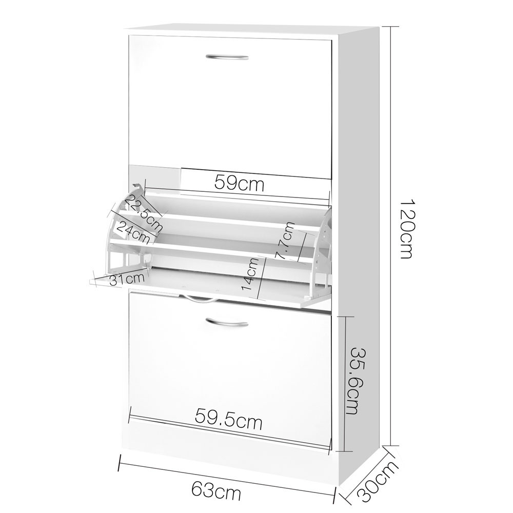 Artiss Ivy Shoe Rack Cabinet 36 Pairs Adjustable view 4