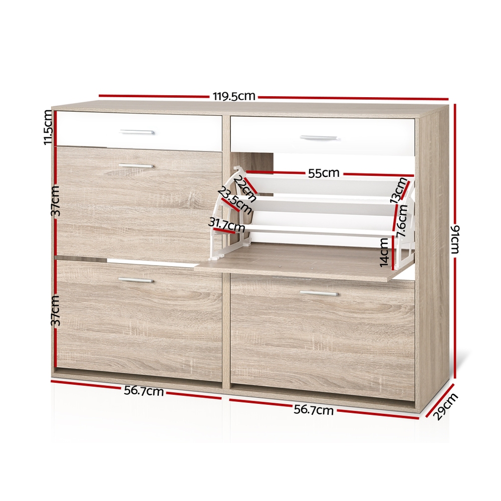 Artiss Sara Shoe Rack Cabinet 36 Pairs Adjustable view 4