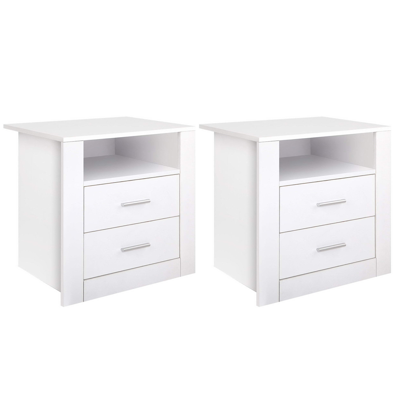 Artiss TARA Bedside Table with Shelf, Single or Pair