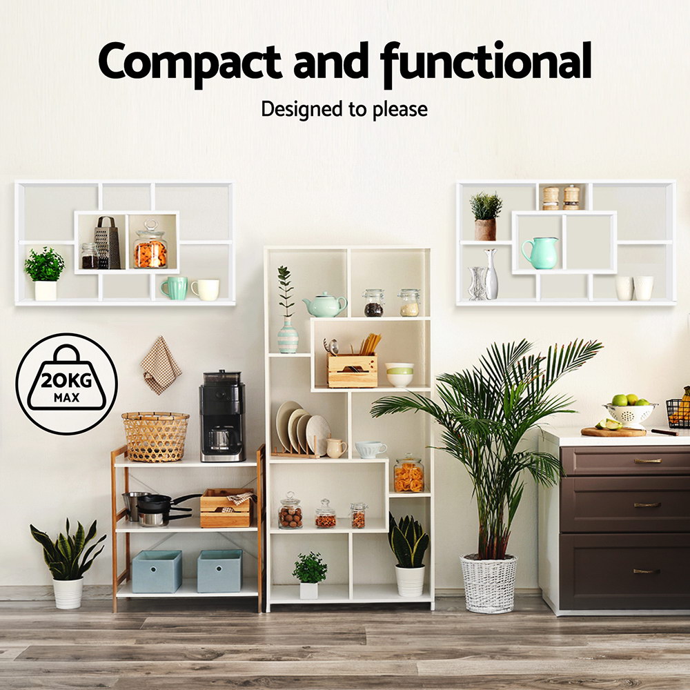 Artiss Floating Wall Shelves Bookshelf in 3 Colours view 4