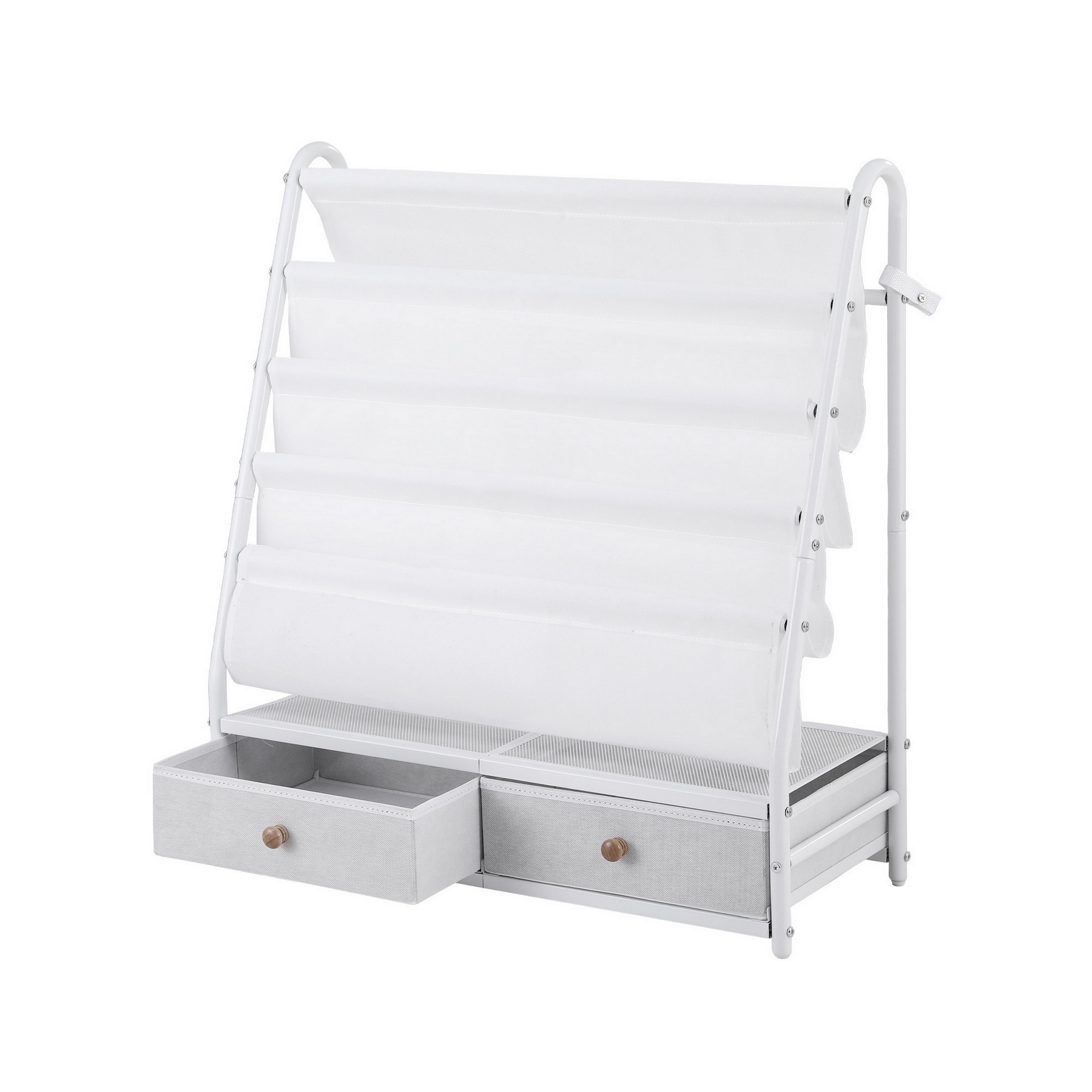 Keezi Metal Kids Bookshelf with Storage Drawers