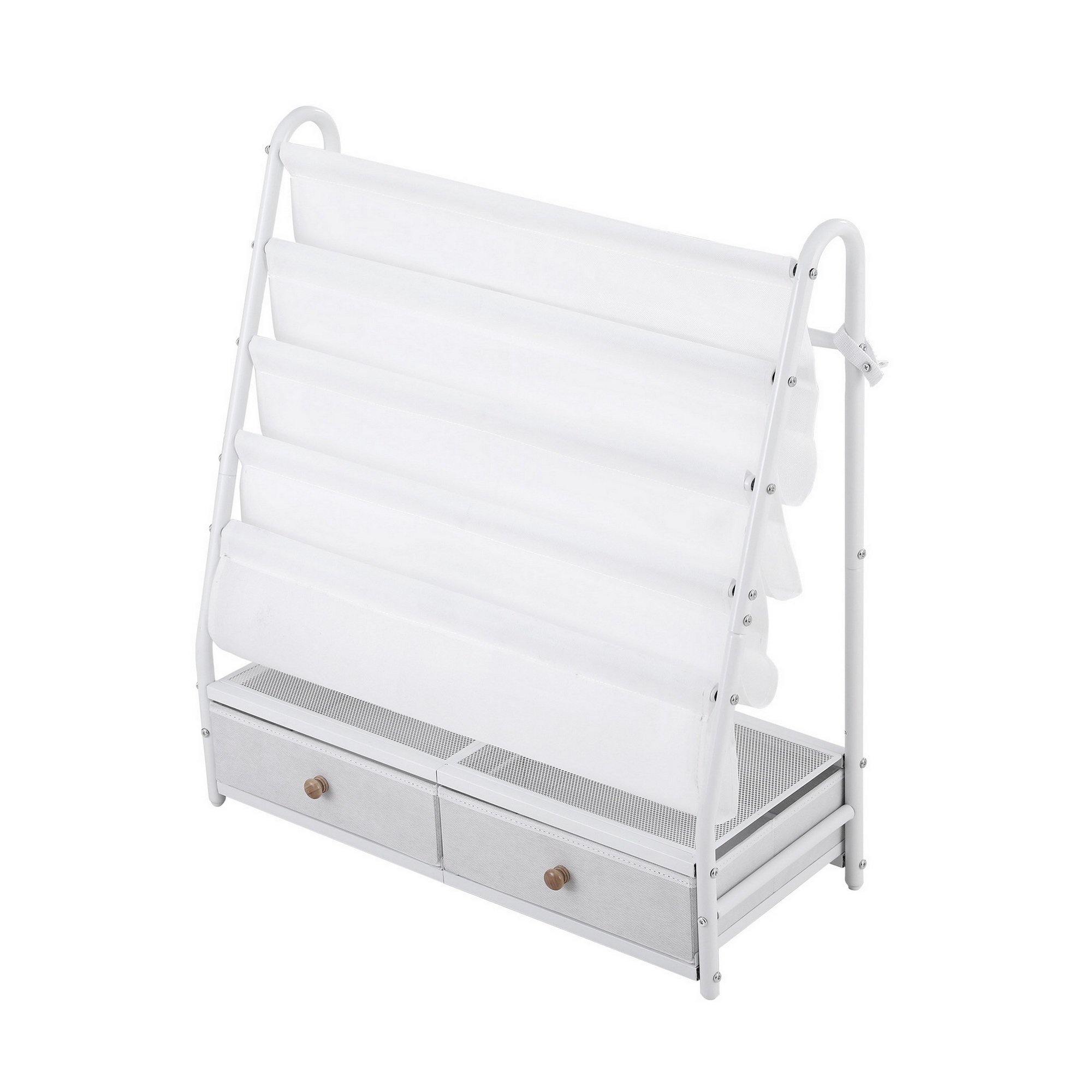 Keezi Metal Kids Bookshelf with Storage Drawers view 4