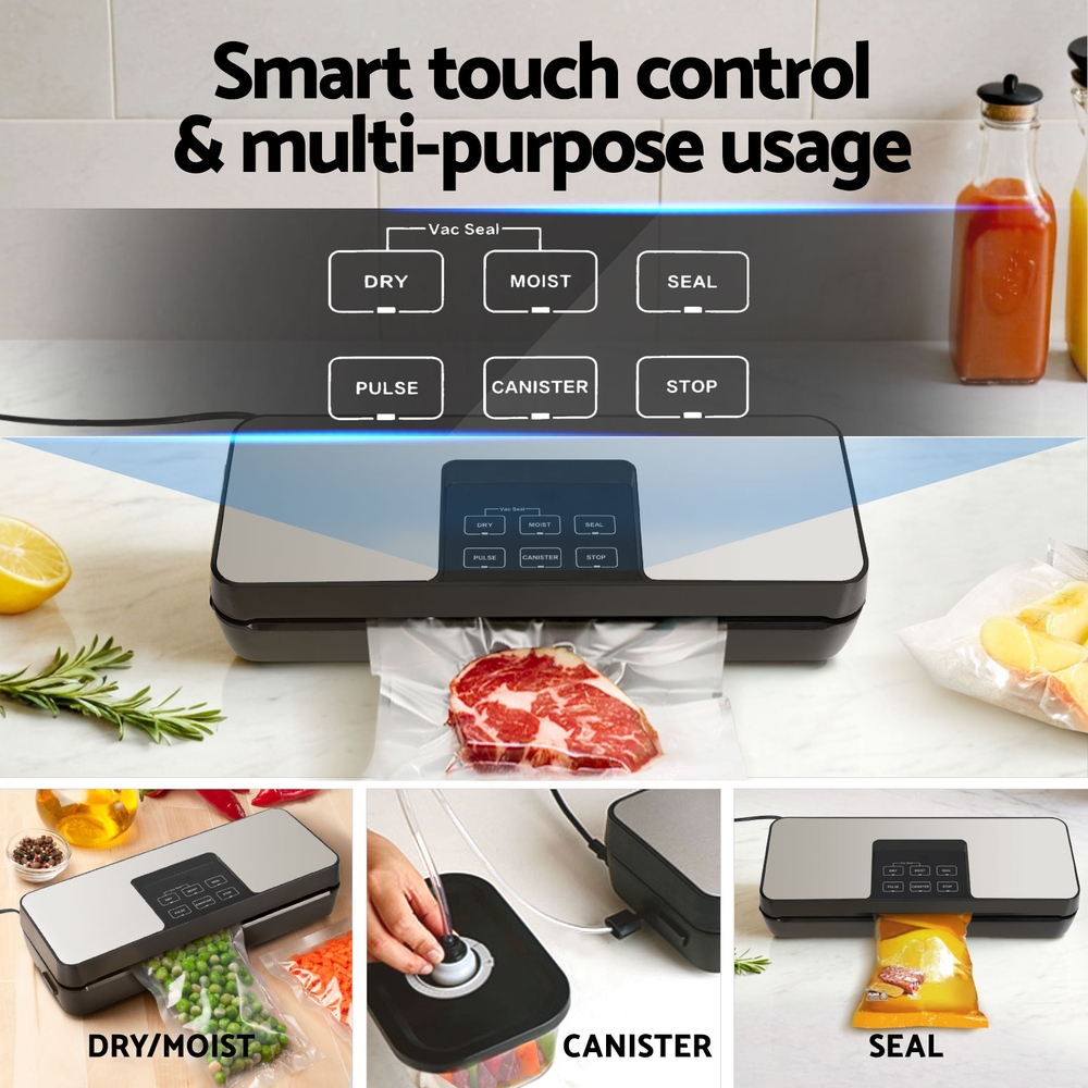 Devanti Vacuum Sealer Machine with 28cm Storage Bags view 4